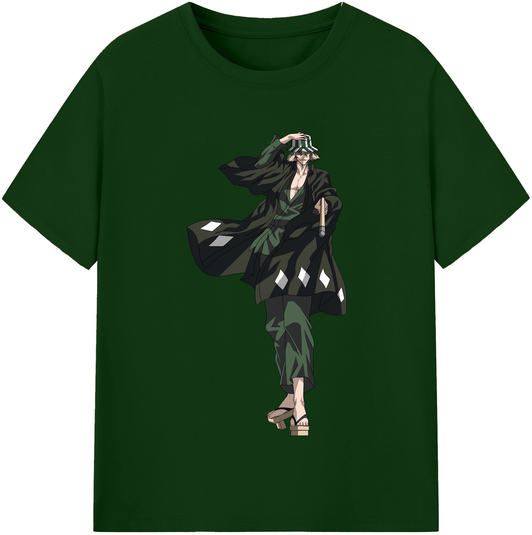 （画像用） "ブリーチ 浦原 喜助（うらはら きすけ） BLEACH Urahara Kisuke " 綿100％半袖Tシャツ（フロントプリント）